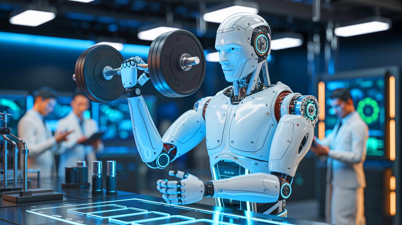 Korea's Robot Hulk performing bicep curls with perfect human-like form.
