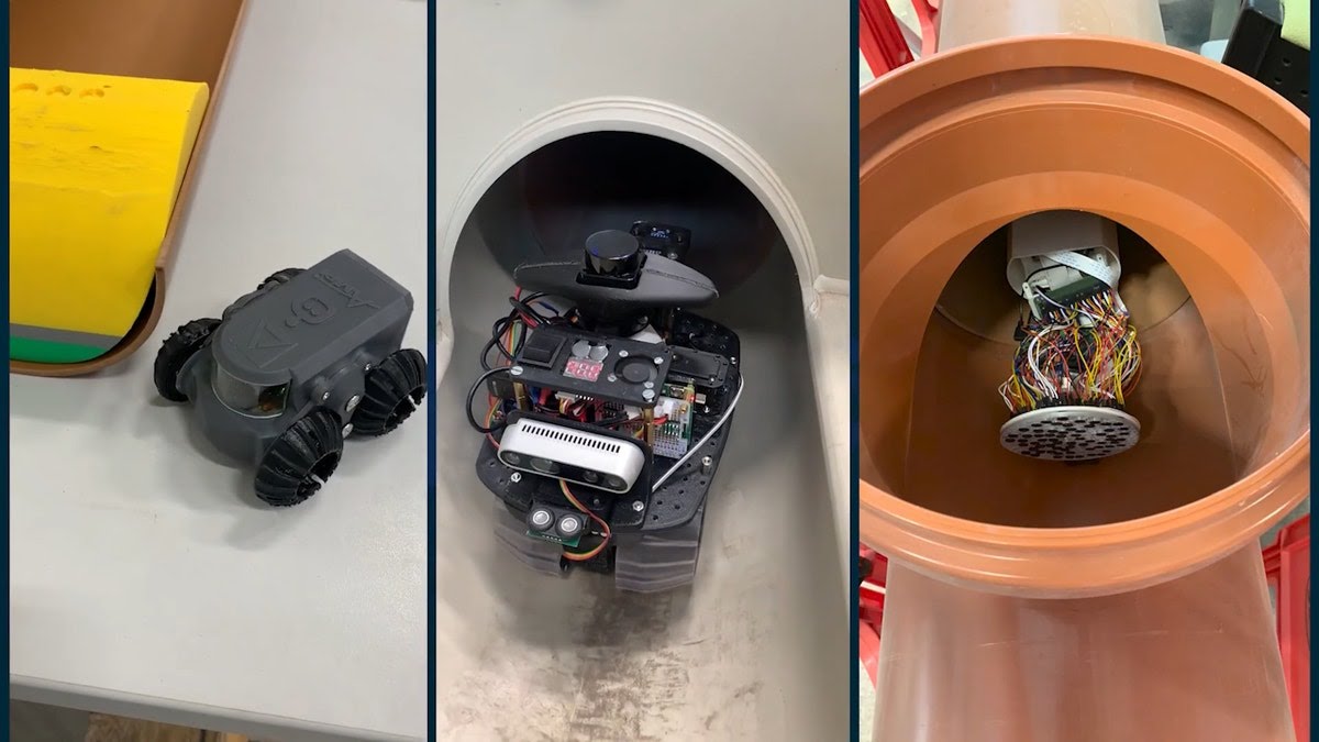 Pipebot underground leak detection robot operating in various environments – University of Sheffield research.