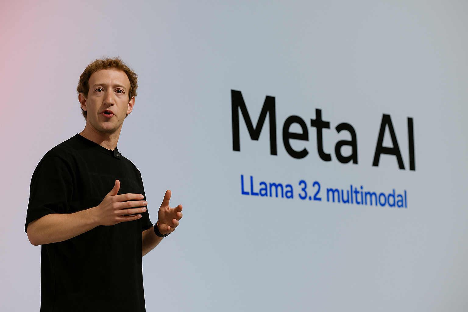 Mark Zuckerberg presenting Meta AI with Llama 3.2 multimodal amid reports that Meta’s AI lab is stacked with Chinese talent, drawing attention back home. Generated By Ai