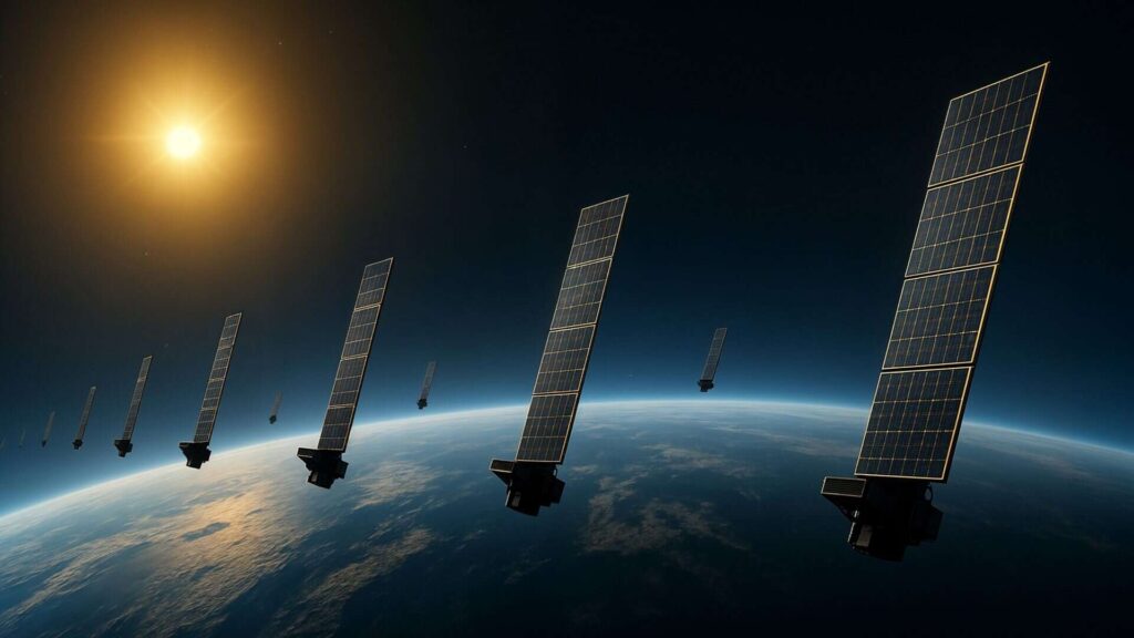 Satellite in orbit supporting Starlink in Sri Lanka for fast and reliable internet access.