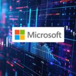 Microsoft logo with rising stock chart showing surge after strong MSFT earnings report