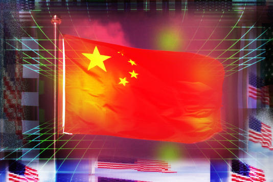 Chinese flag symbolizing the rise of China’s open-source AI in global technology leadership.