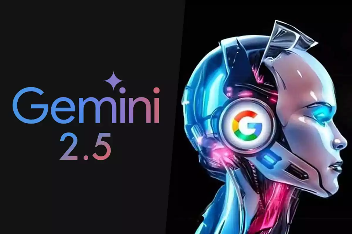 A humanoid robot interacting with colorful abstract shapes representing parallel thinking and advanced AI reasoning, symbolizing the capabilities of Gemini 2.5 Deep Think.