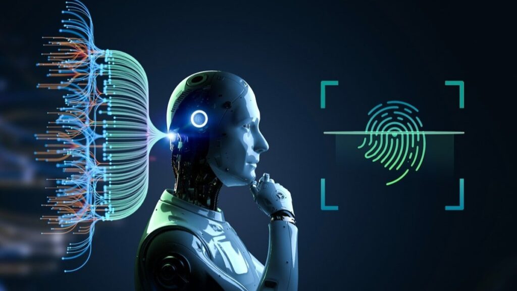 AI robot thinking deeply — concept of What is Artificial General Intelligence and the future of machine learning.