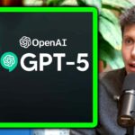 AI chip glowing with data stream behind, representing OpenAI's upcoming GPT-5 model — GPT-5 release date approaching.