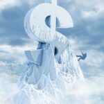 AI debt relief concept showing futuristic technology helping America manage national debt with data analysis and automation.