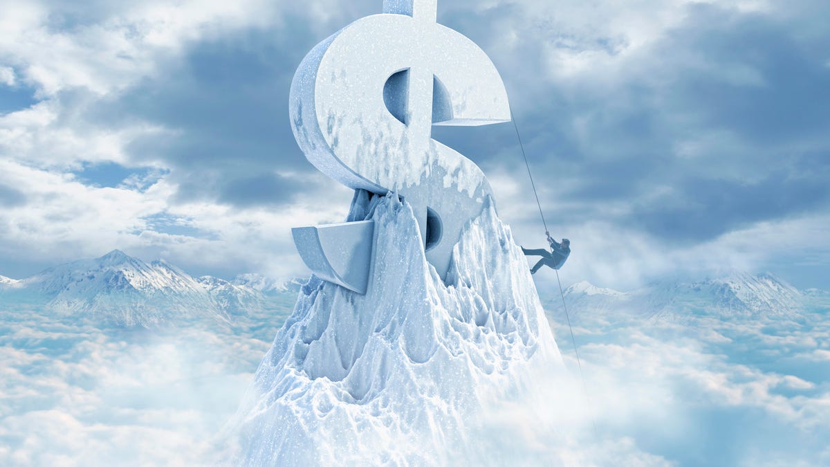 AI debt relief concept showing futuristic technology helping America manage national debt with data analysis and automation.