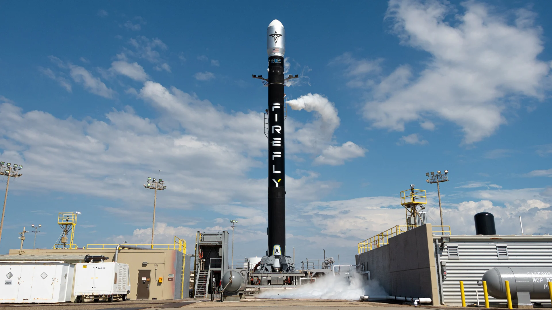 Firefly rocket launching into space, marking the milestone of Firefly IPO success.
