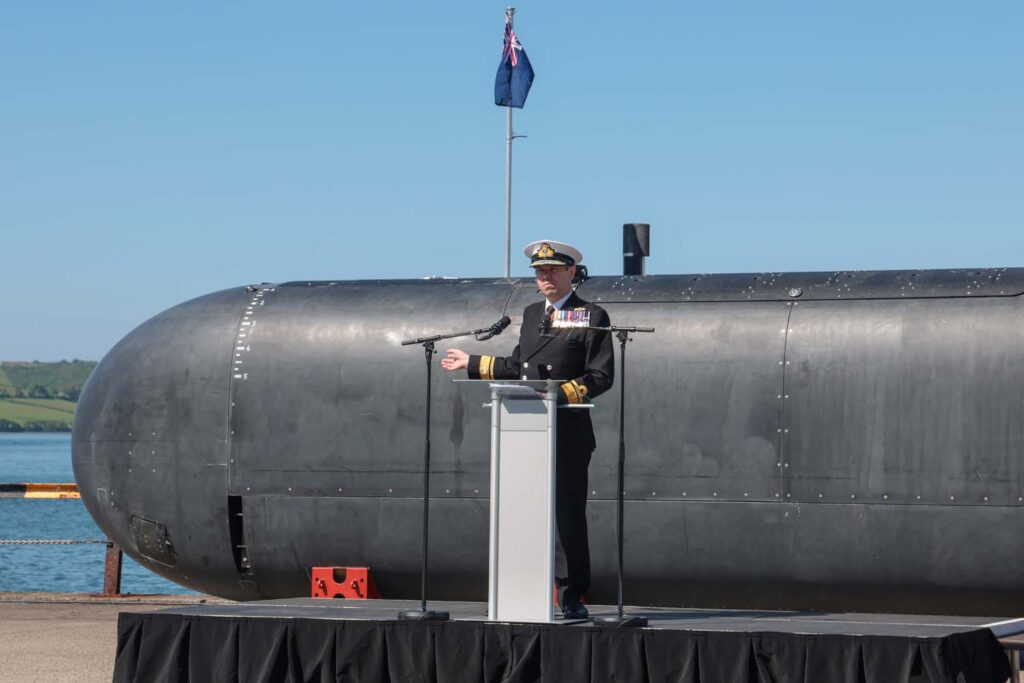 Royal Navy robotic sub XV-Excalibur remotely controlled from 10,000 miles away during trial at HMNB Devonport