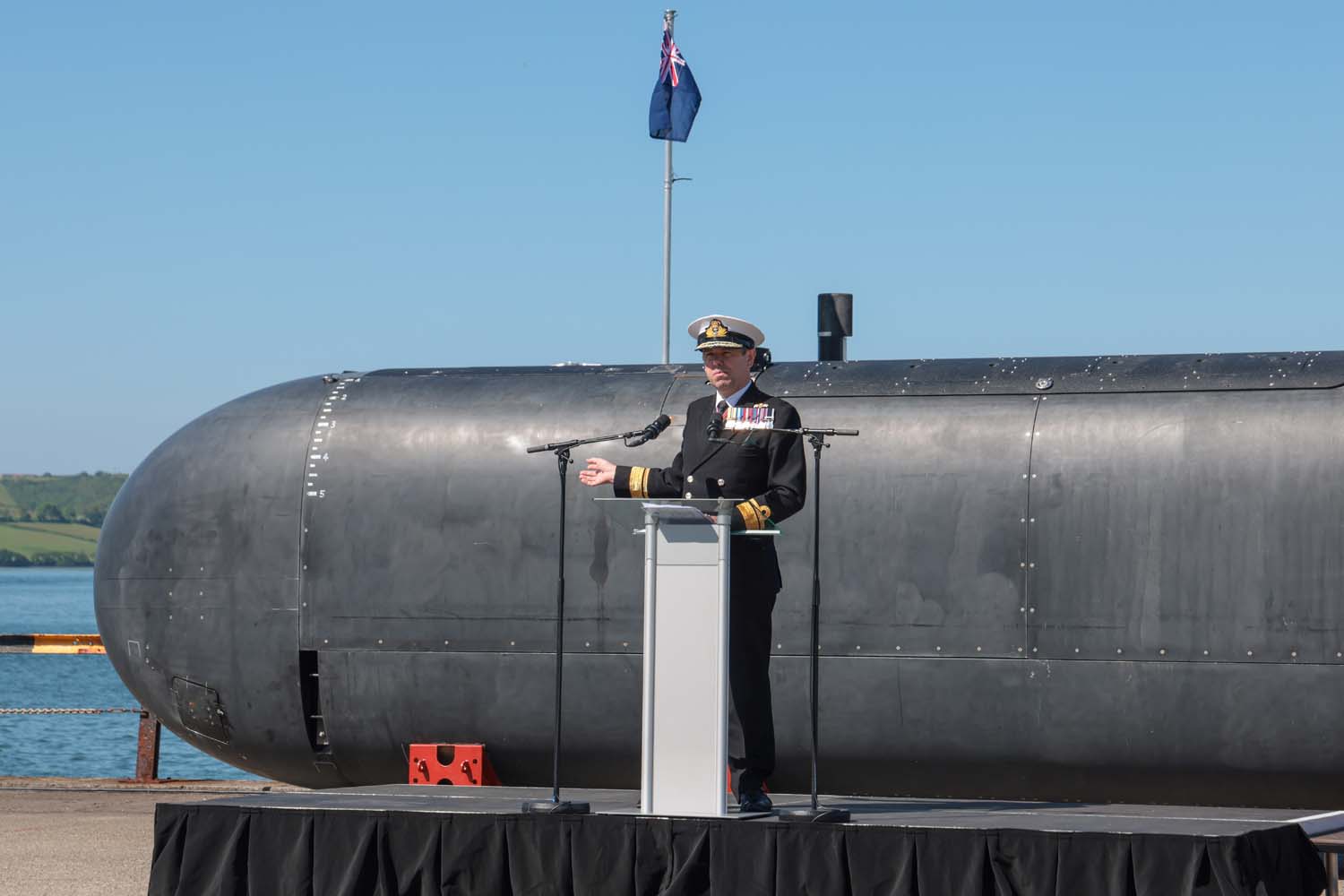 Royal Navy robotic sub XV-Excalibur remotely controlled from 10,000 miles away during trial at HMNB Devonport
