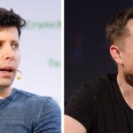 Elon Musk and Sam Altman discussing AI supremacy in a high-stakes tech rivalry