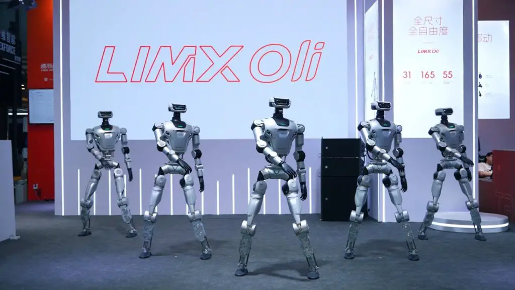 LimX Oli robot performance showcasing ballet-inspired dance moves at World Robotics Conference 2025