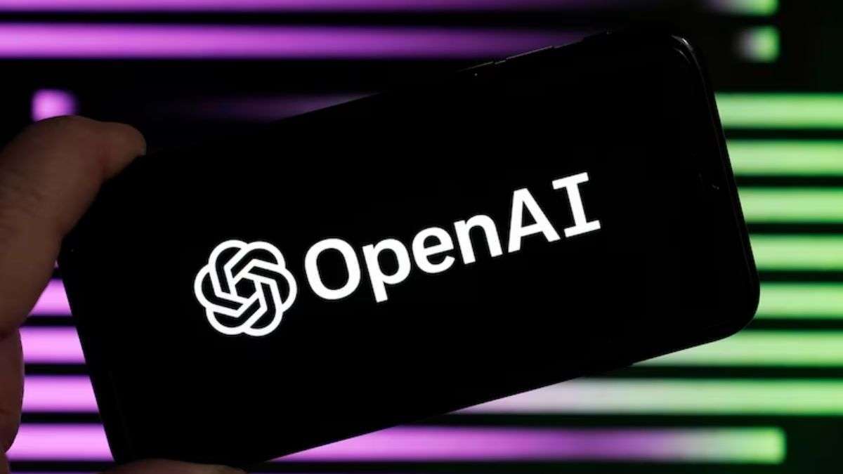 OpenAI logo displayed on mobile screen after Julia Villagra departure news