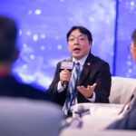 Jerry Hsiao of Foxconn speaking at Taiwan EXPO in Dallas about building the AI workforce in Houston