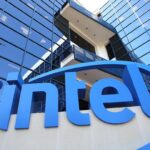 Intel company logo symbolizing the downfall of Intel in the global chip industry