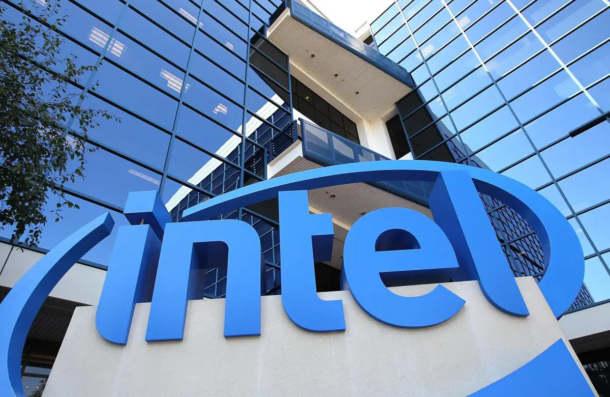 Intel company logo symbolizing the downfall of Intel in the global chip industry