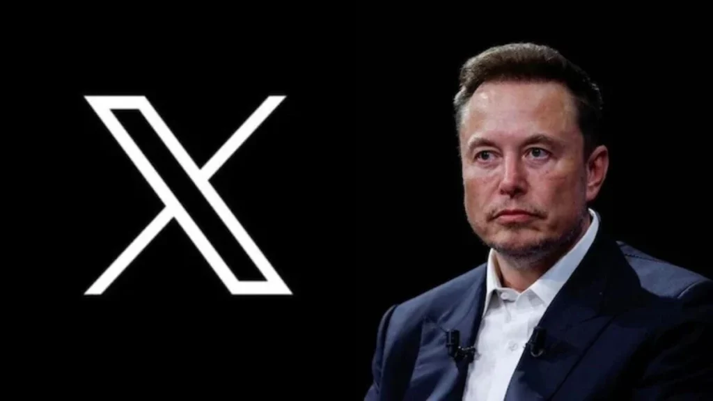 Elon Musk with X logo in the background amid $500 million severance pay lawsuit settlement news