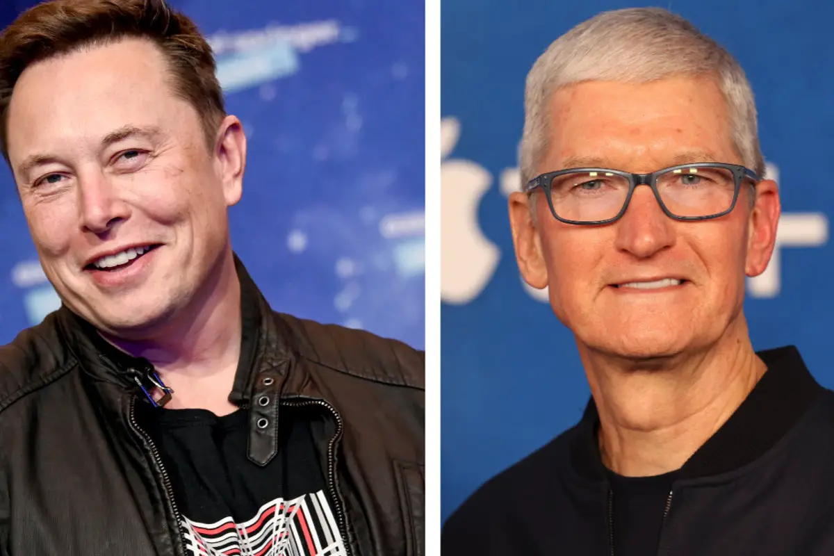 Elon Musk and Apple CEO Tim Cook face off amid growing tensions as Musk sues Apple in landmark AI monopoly lawsuit.