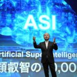 Masayoshi Son presenting his vision on Artificial Superintelligence with bold focus on Masayoshi Son ASI investment