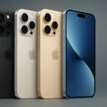 Four iPhone Air models in black, white, gold, and blue showcasing ultra-thin titanium design and premium Apple iPhone Air specs.