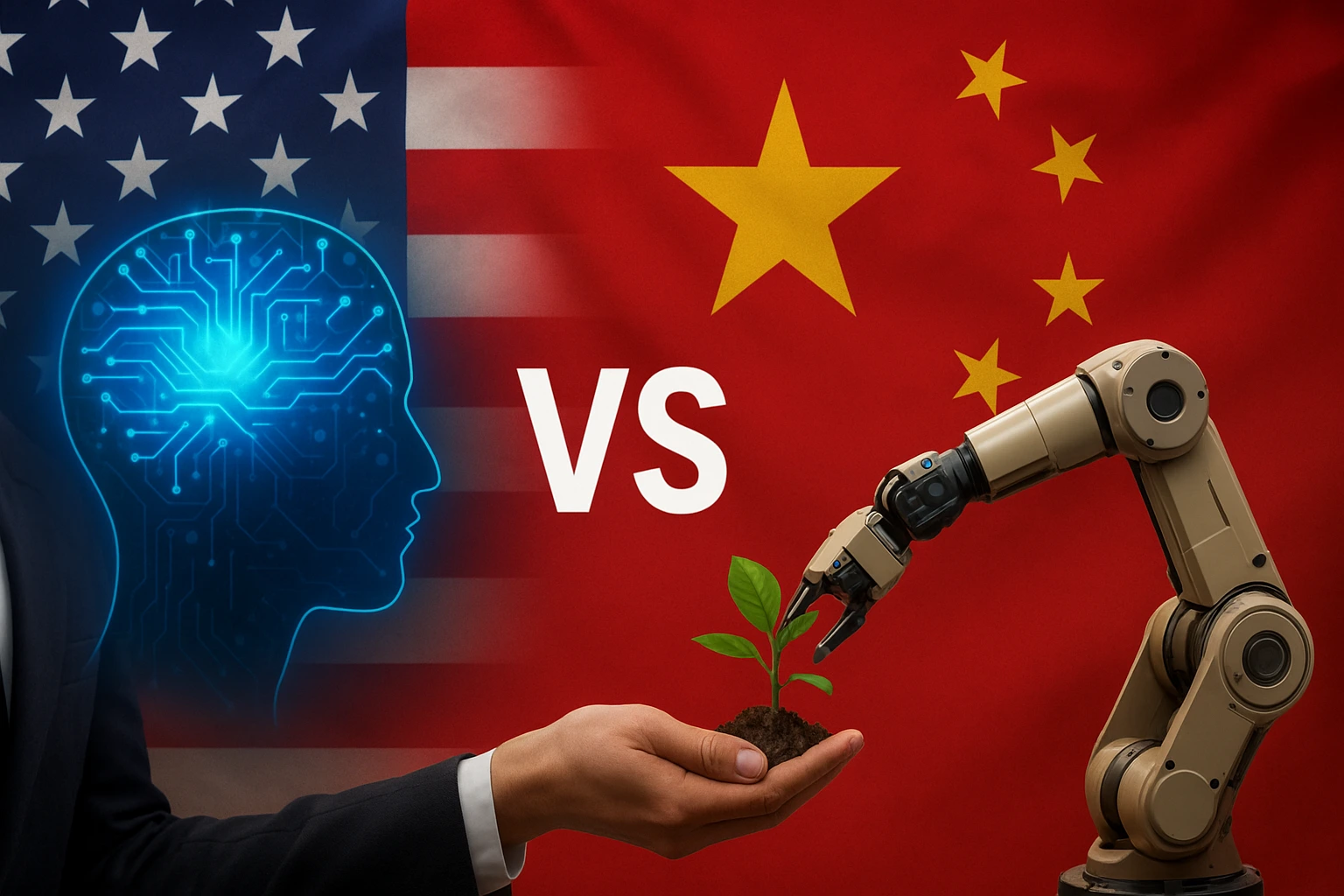 US vs China AI strategy America’s AGI dreams vs China’s practical AI applications in healthcare, farming, and industry
