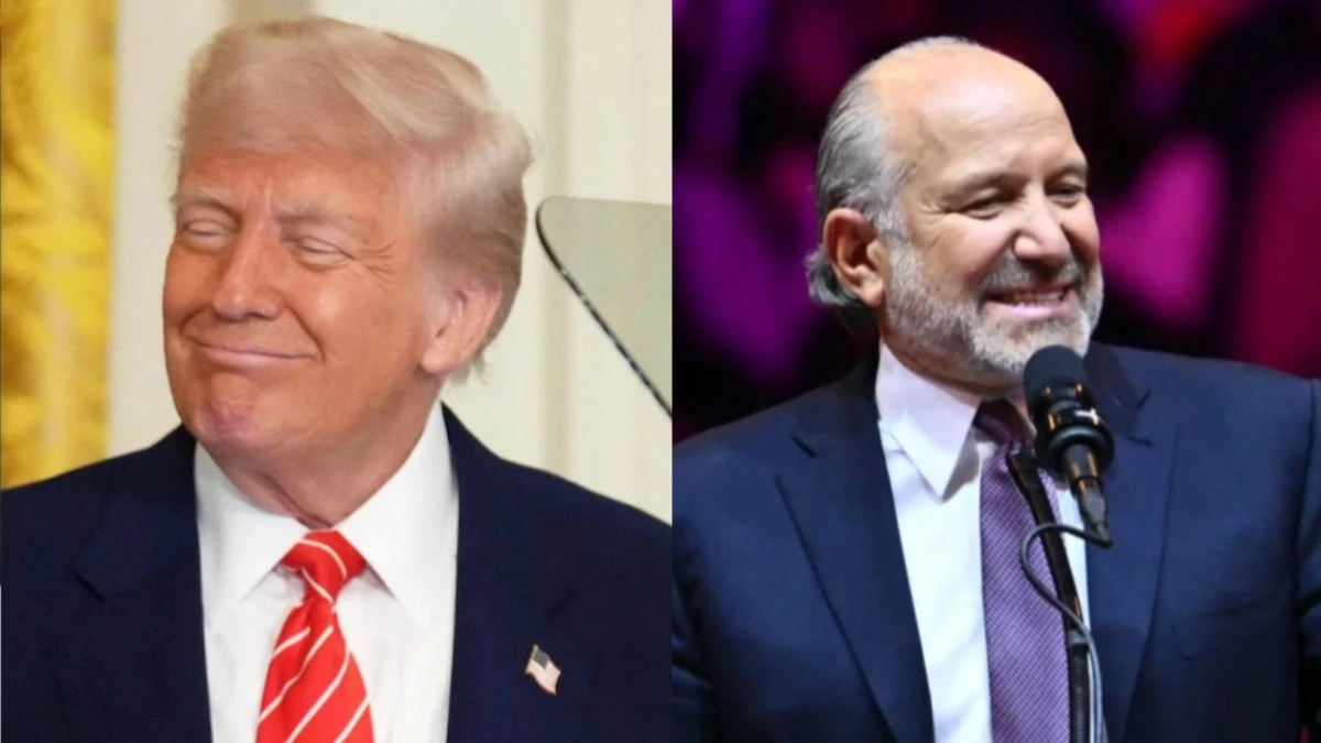 Russ Vought with Donald Trump discussing shutdown strategy at the White House