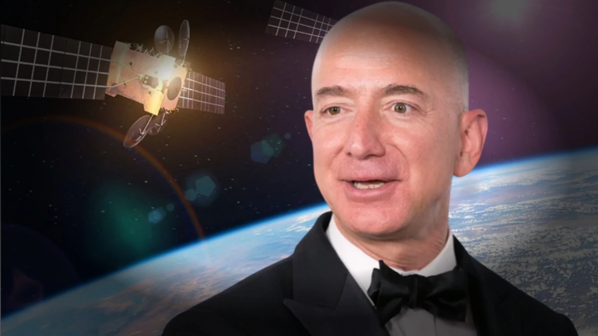 A realistic orbital space data centre with solar panels floating above Earth, representing the future of sustainable computing.