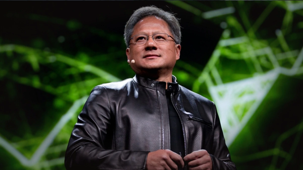 Nvidia CEO Jensen Huang speaking during an interview about the AMD OpenAI deal and competition in the AI chip market.