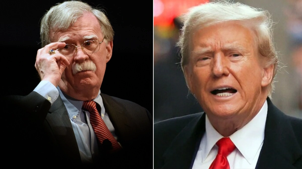 Donald Trump and former national security adviser John Bolton during a White House briefing amid growing attention to the John Bolton indictment case.