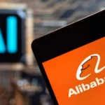 Alibaba logo representing the company launching its AI chatbot service