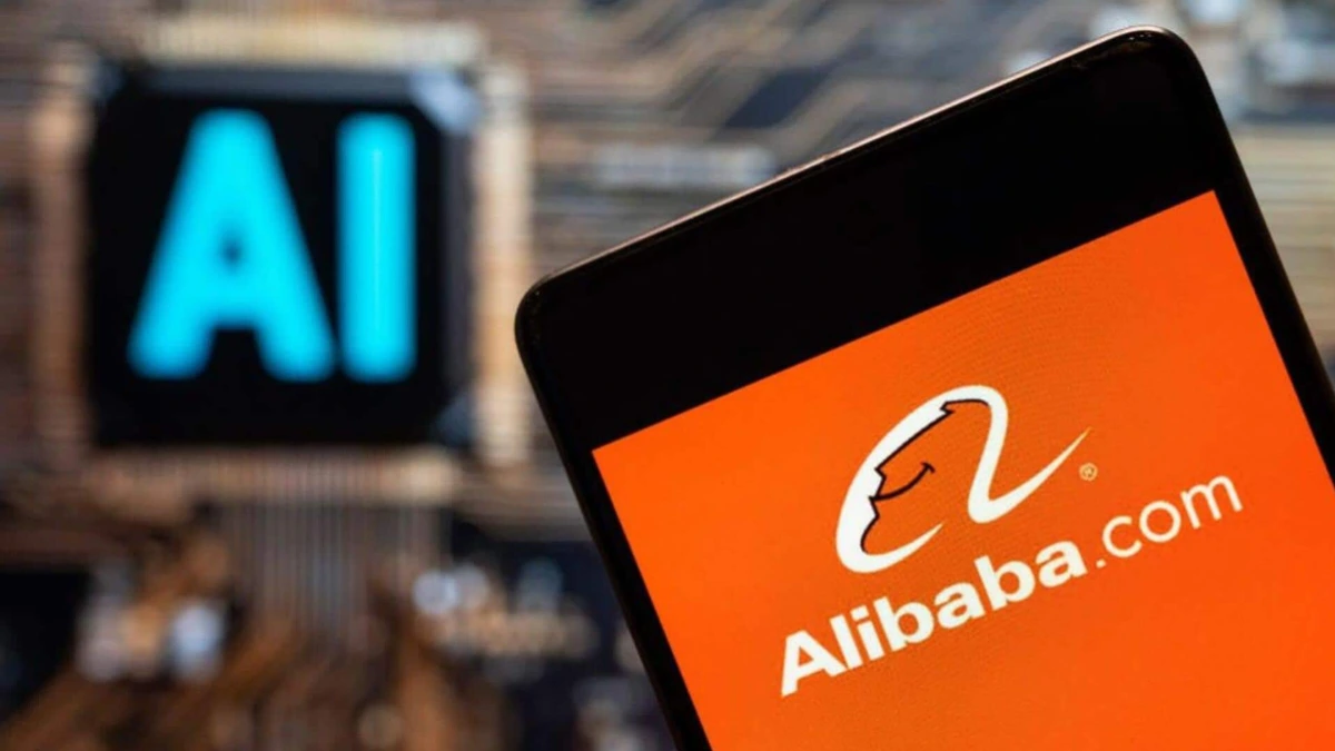 Alibaba logo representing the company launching its AI chatbot service
