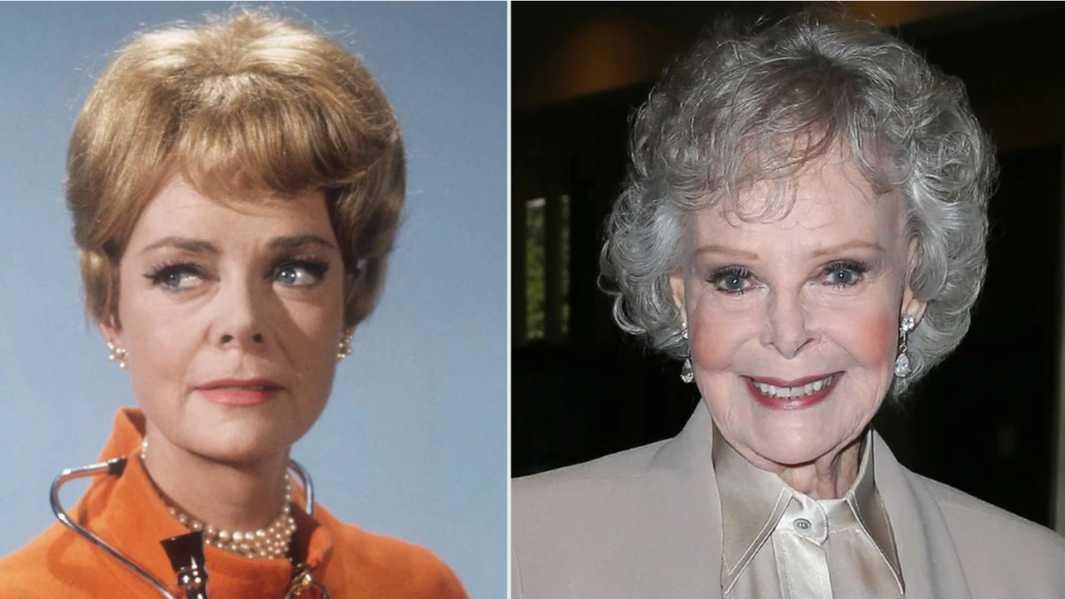 June Lockhart, beloved television actress known for her roles in Lassie and Lost in Space, photographed at her Santa Monica home before her passing at age 100.