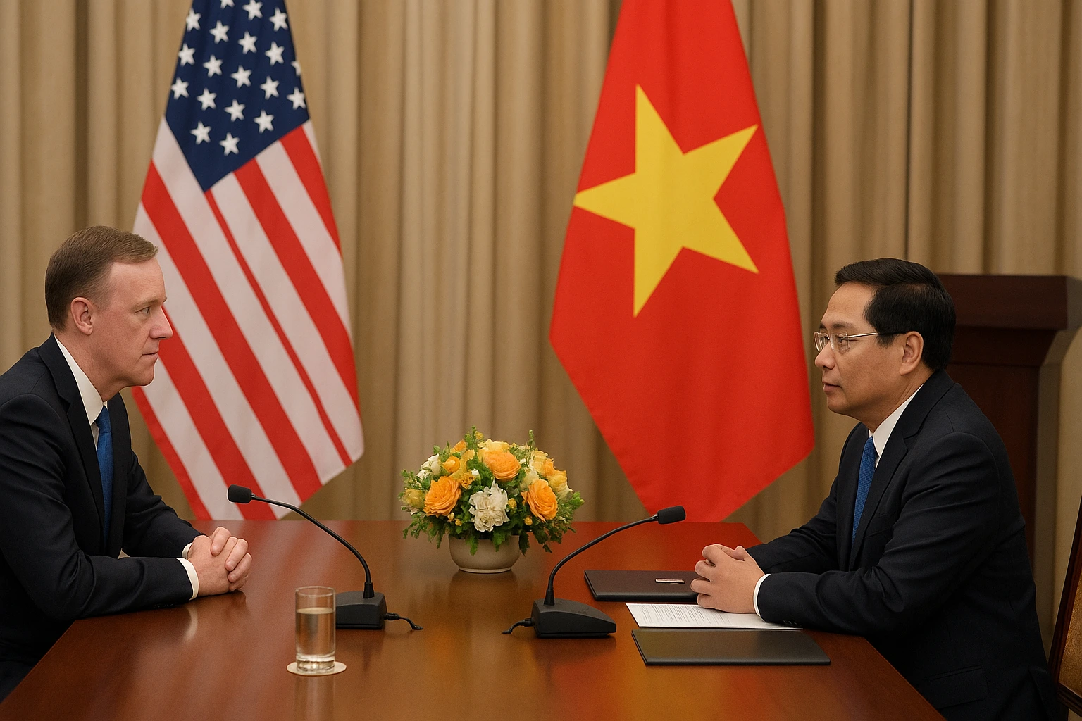 U.S. and Vietnamese officials meet in a formal setting to finalize the US Vietnam trade agreement aimed at boosting bilateral trade and reducing tariffs