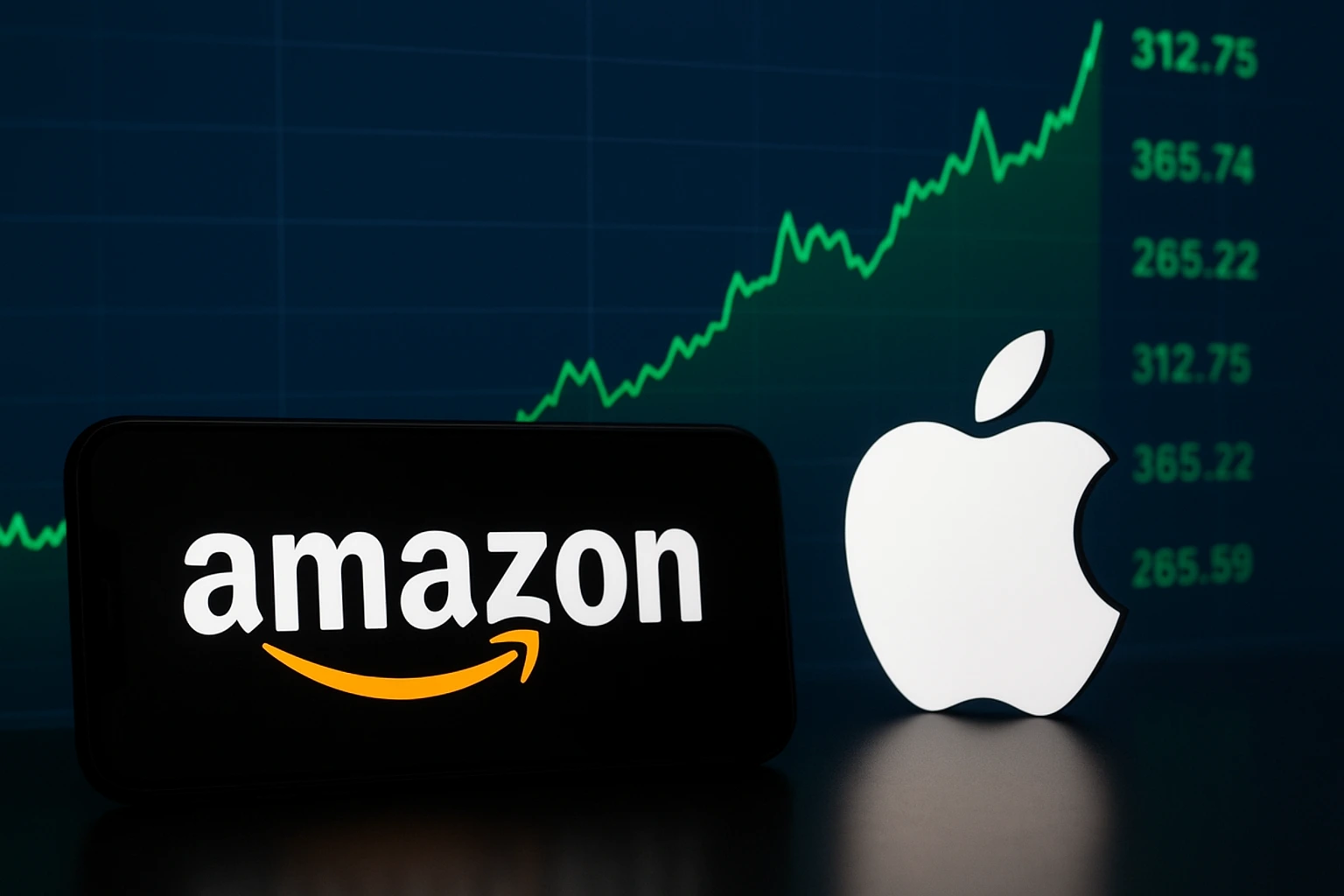 Amazon stock soars as Apple forecasts record holiday quarter, with Big Tech earnings lifting markets amid strong Q3 results.