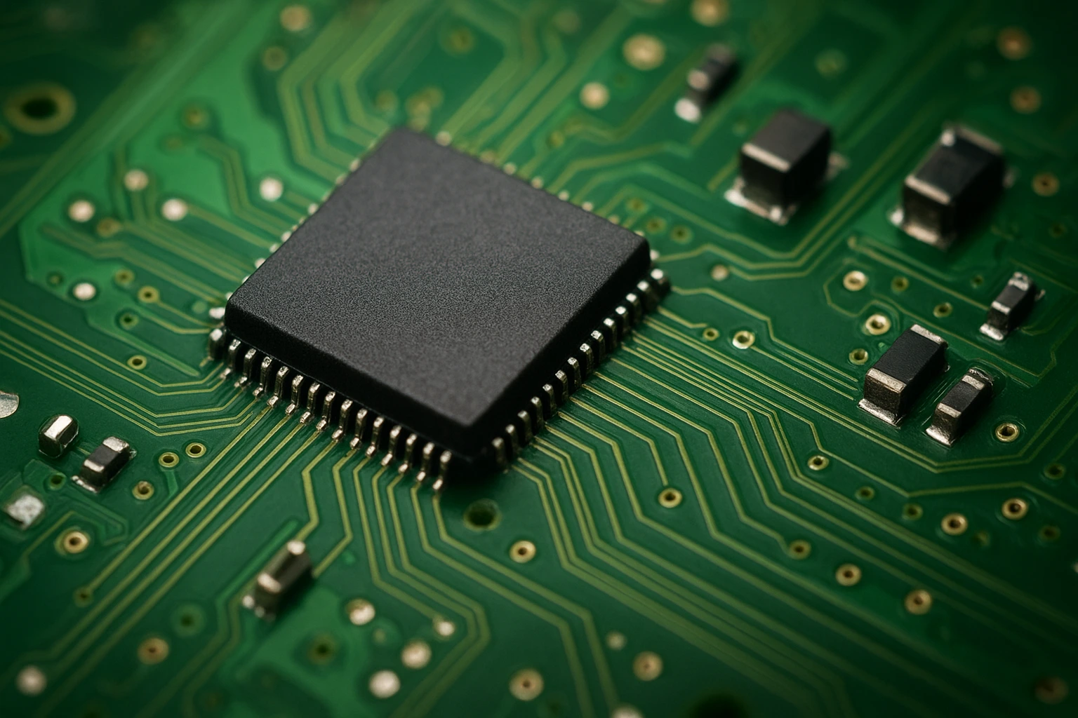 A high-tech data center featuring Nvidia-powered servers and Power Integrations’ advanced power modules for next-generation 800 volt DC energy systems.