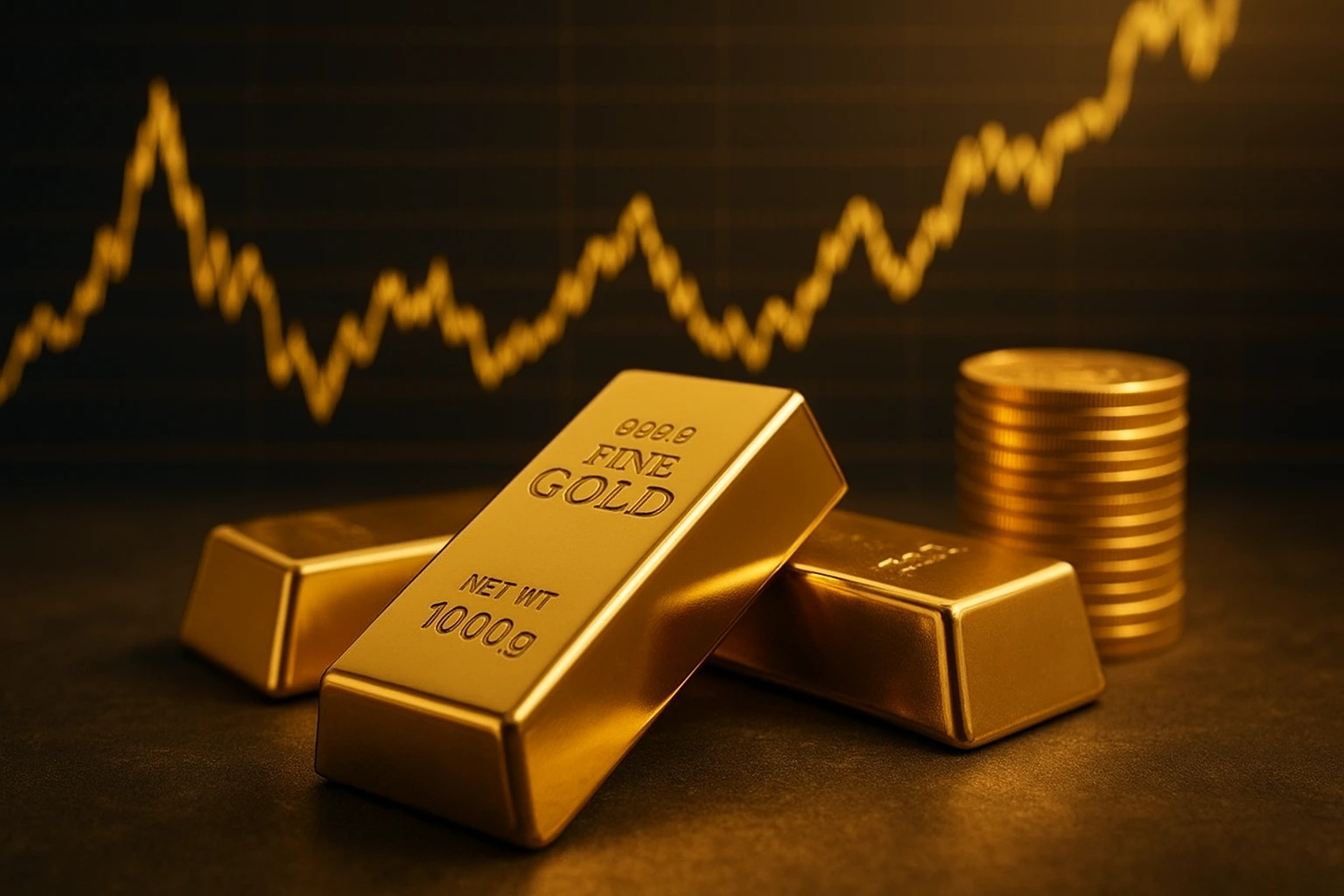 Gold market rises as investors turn to safe haven assets amid geopolitical risks and trade tensions