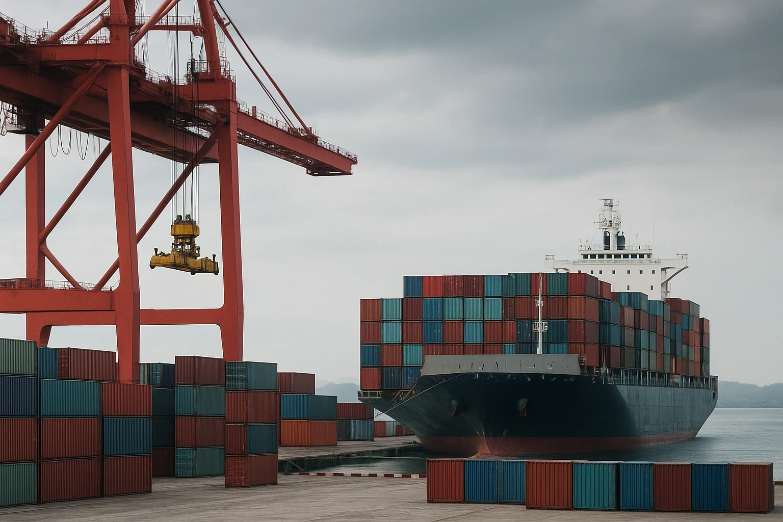 Chinese port workers load containers in Shanghai as China trade data shows exports and imports surged in September 2025 despite escalating U.S. tensions.