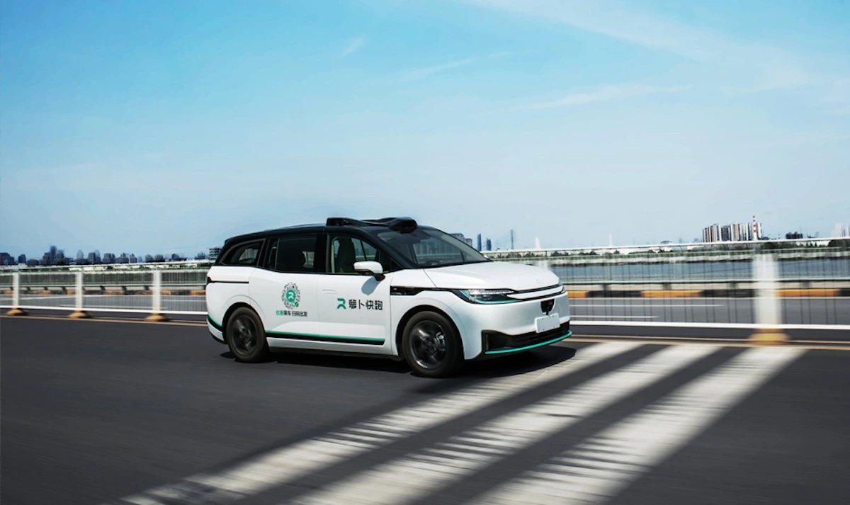 Baidu Apollo Go robotaxi on city road ahead of Switzerland driverless taxi launch