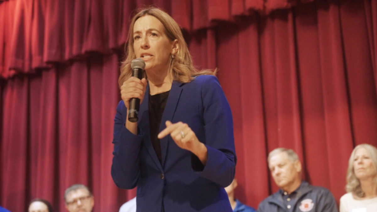 Democrat Mikie Sherrill celebrates after being elected New Jersey governor, defeating Republican Jack Ciattarelli in a closely watched 2025 race.