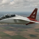 Boeing T-7 trainer jet on runway preparing for international military training missions.
