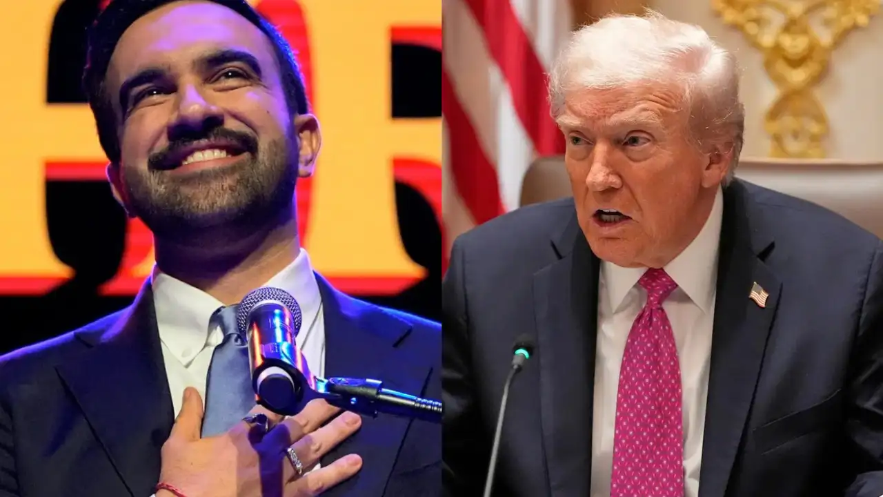 Zohran Mamdani and former President Donald Trump speaking to reporters in the Oval Office during their Zohran Mamdani Trump meeting.
