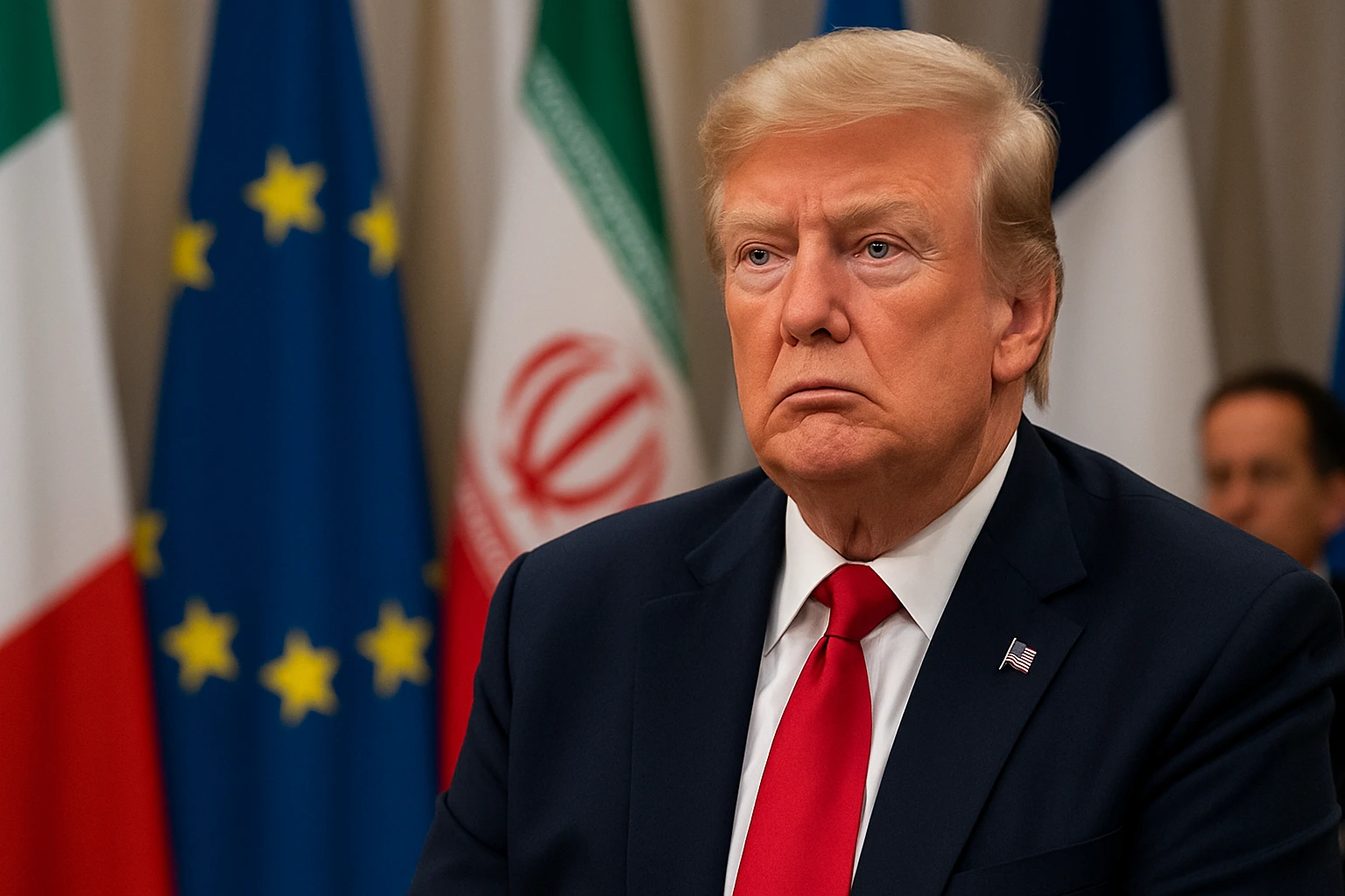 President Donald Trump speaks on Trump foreign policy at an international forum