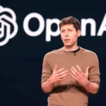 Sam Altman addressing OpenAI staff during an internal OpenAI code red initiative to improve ChatGPT performance.