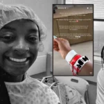 Simone Biles procedure update with husband Jonathan Owens at hospital