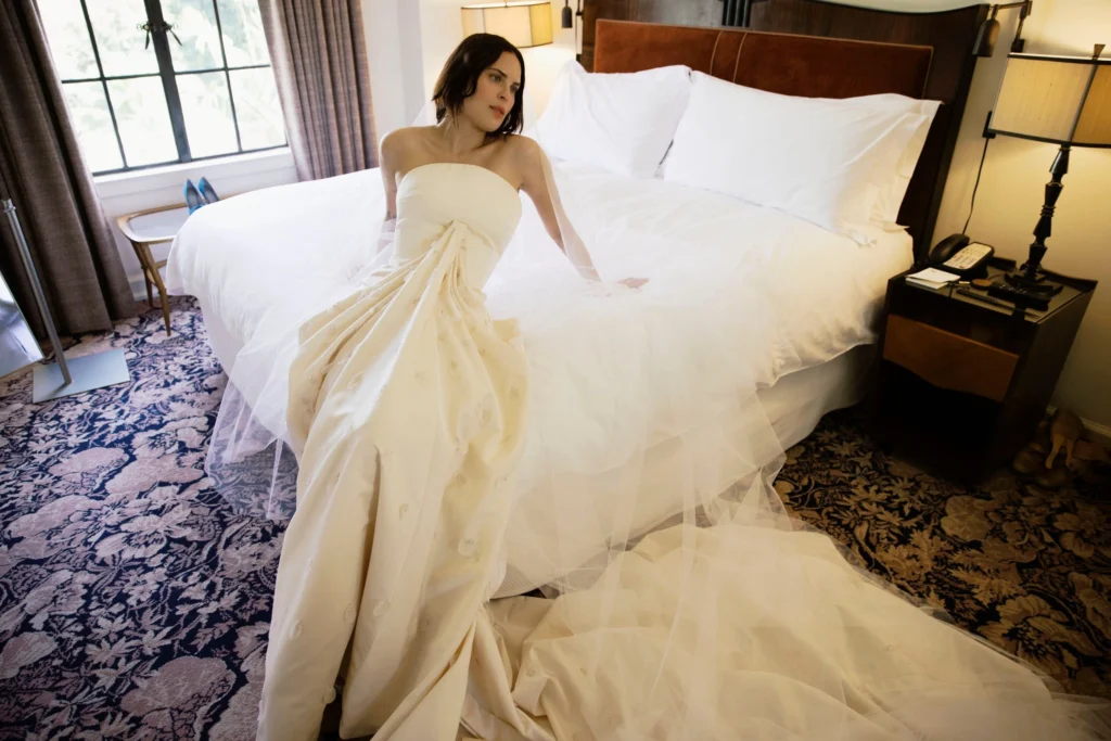 Tallulah Willis Wedding featuring her custom Balenciaga bridal gown