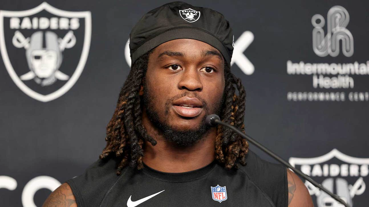 Ashton Jeanty injury after he landed awkwardly during a Las Vegas Raiders training camp practice.