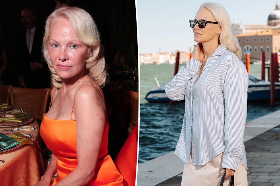 Pamela Anderson discusses her hepatitis C diagnosis, 10-year prognosis, treatment journey and recovery at the 2026 amfAR Gala Venezia.