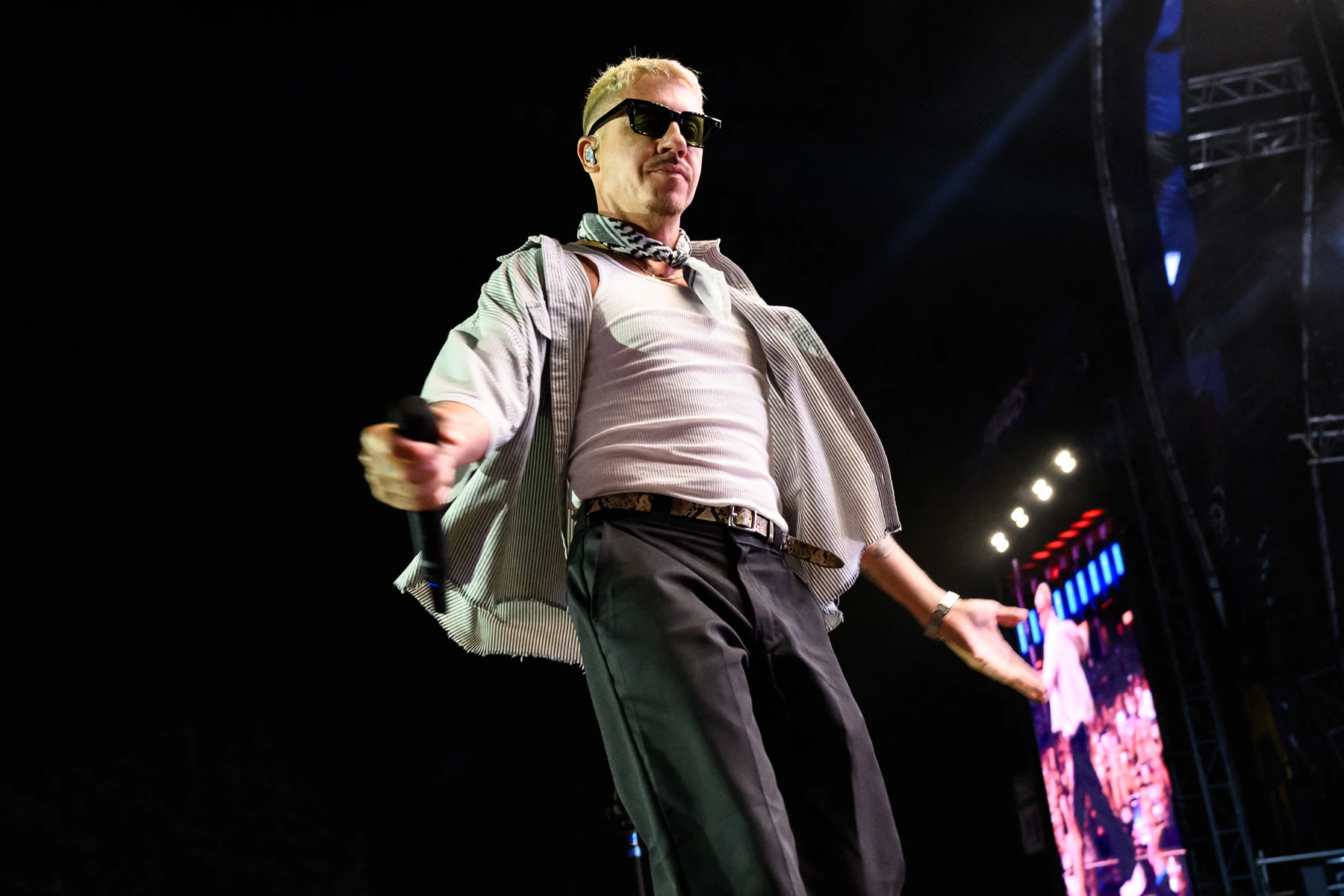 Macklemore during Ed Sheeran Loop Tour after being dropped from remaining U.S. dates