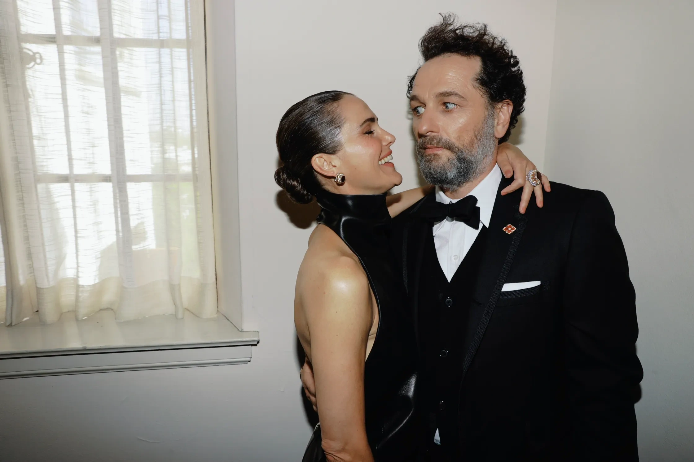 Matthew Rhys and Keri Russell attend the 2026 Emmys together on the red carpet