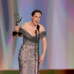 Kate O’Flynn accepts her first Emmy for Widow’s Bay